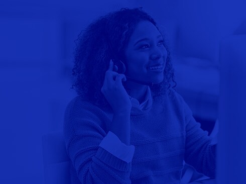 women talking on a phone